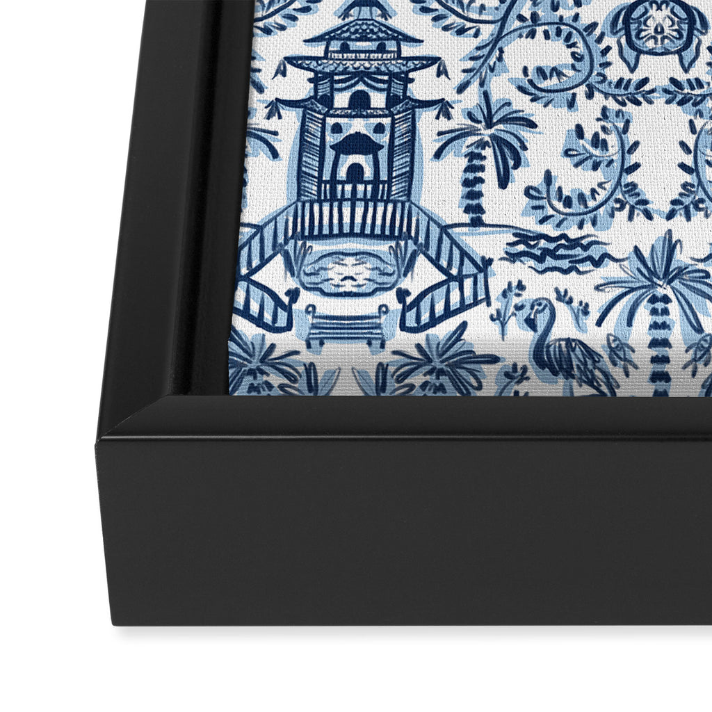 Coastal Chinoiserie II Framed Canvas Print Gallery Image 2