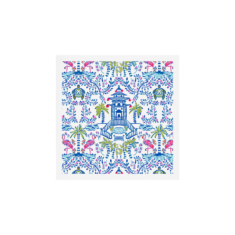 Colorful Coastal Chinoiserie  Art Print Gallery Image 1