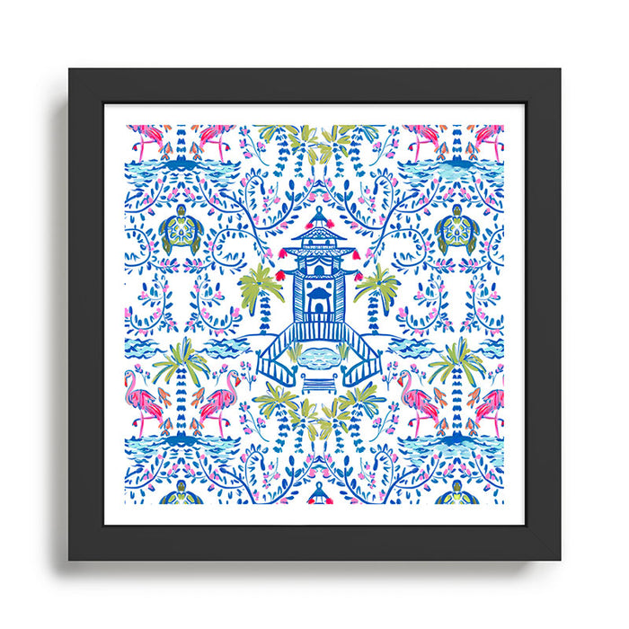 Colorful Coastal Chinoiserie  Framed Art Print Gallery Image 1