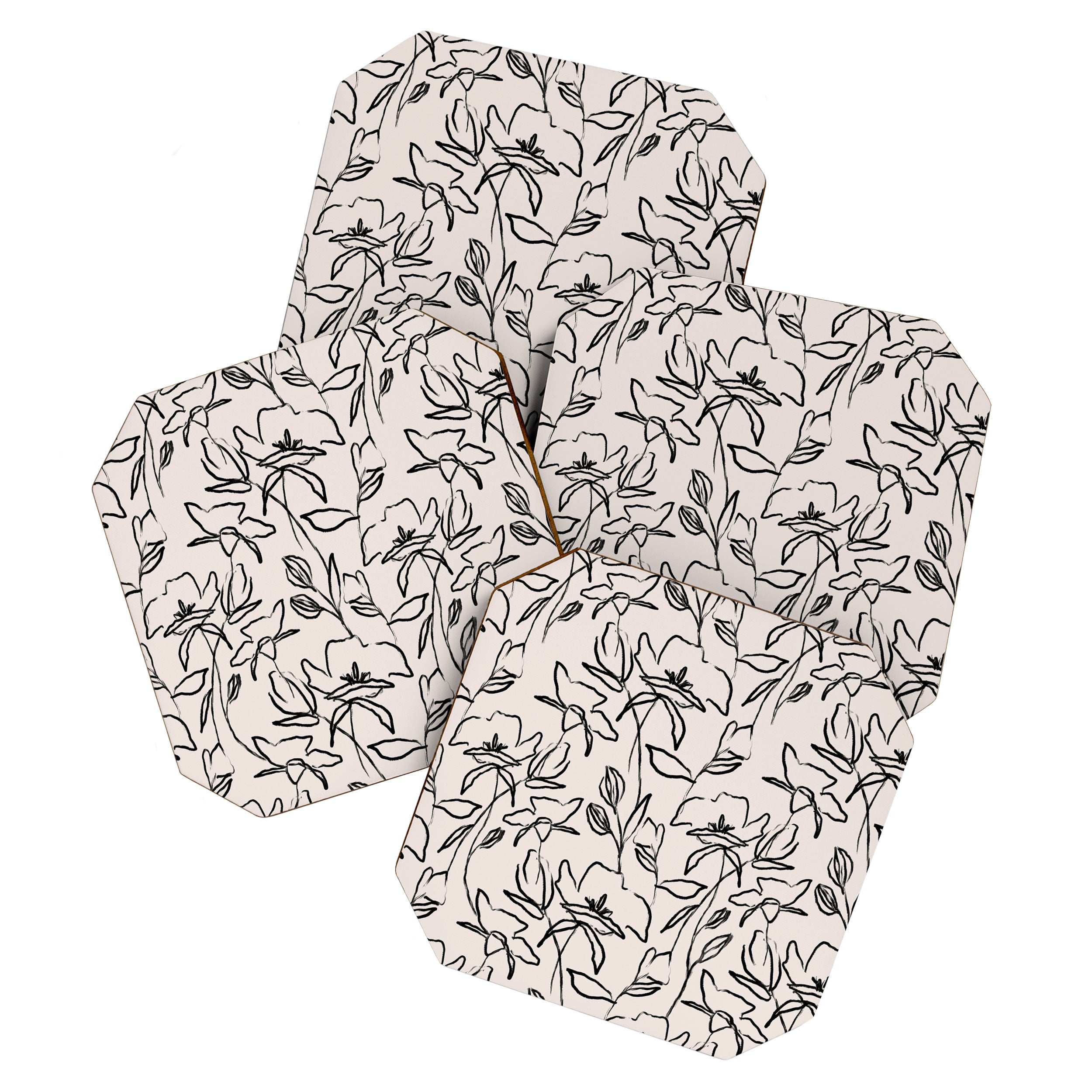 Meadow Bloom - Beige Coaster Gallery Image 1