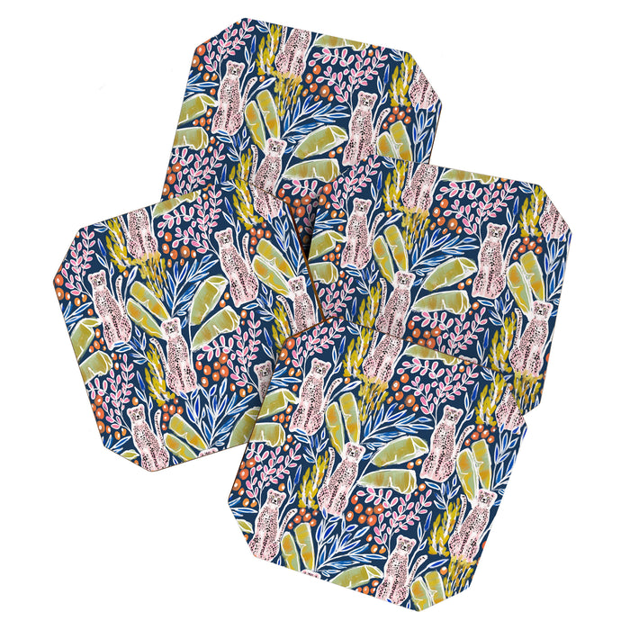 Pink Cheetah Coaster Gallery Image 1