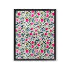 Popping Peonies - Beige Framed Canvas Print Gallery Image 6