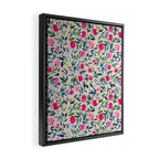Popping Peonies - Beige Framed Canvas Print Gallery Image 2