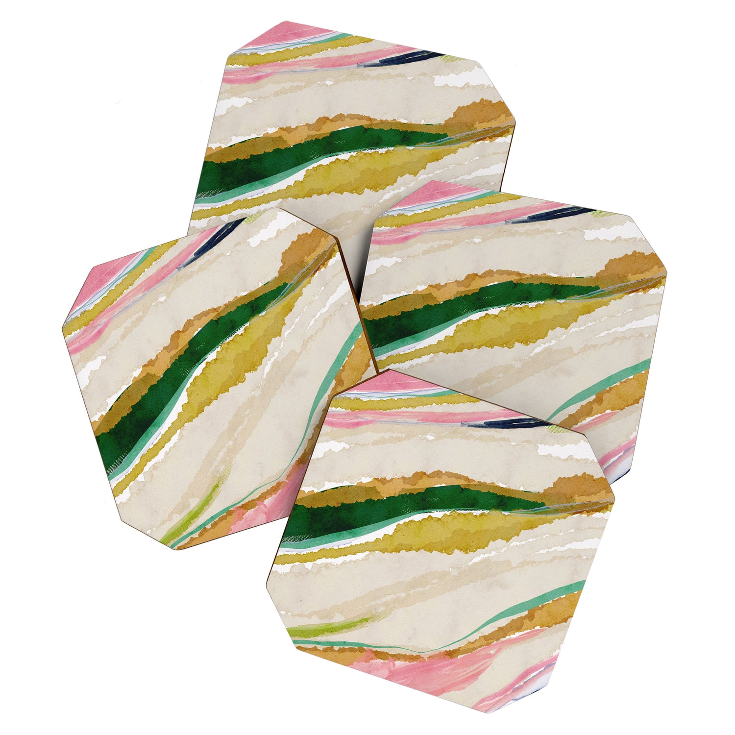 Rainbow Ribbons Coaster Gallery Image 1
