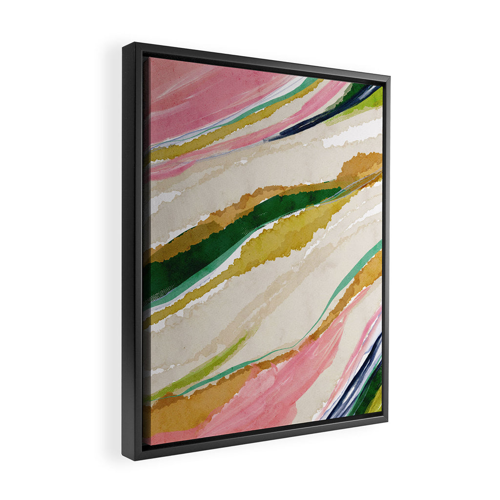 Rainbow Ribbons Framed Canvas Print Gallery Image 2