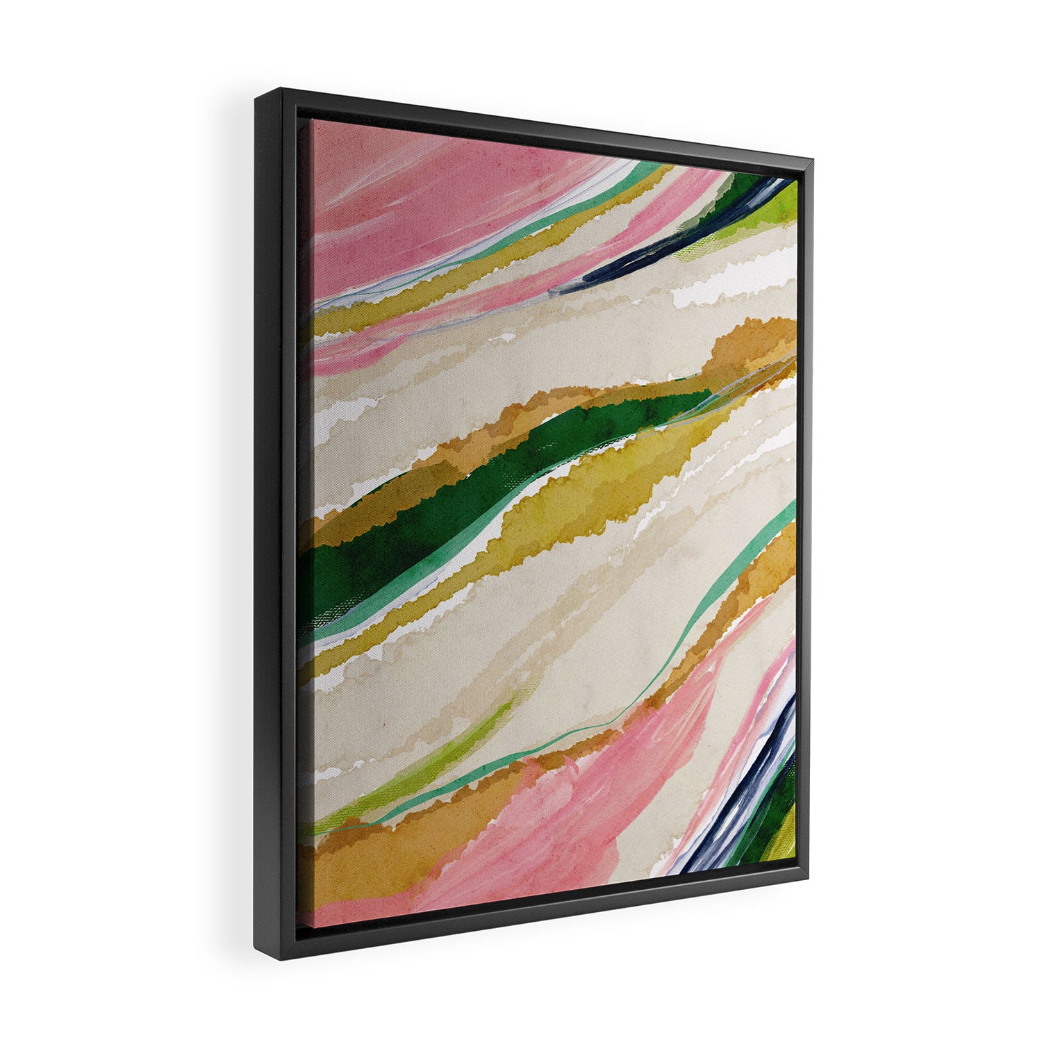 Rainbow Ribbons Framed Canvas Print Gallery Image 2