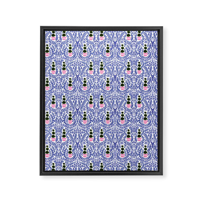 Southern Living - Chinoiserie Pattern Small Framed Canvas Print Gallery Image 1