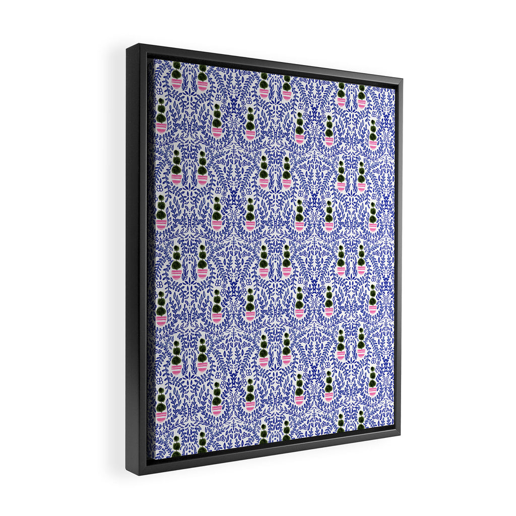 Southern Living - Chinoiserie Pattern Small Framed Canvas Print Gallery Image 2
