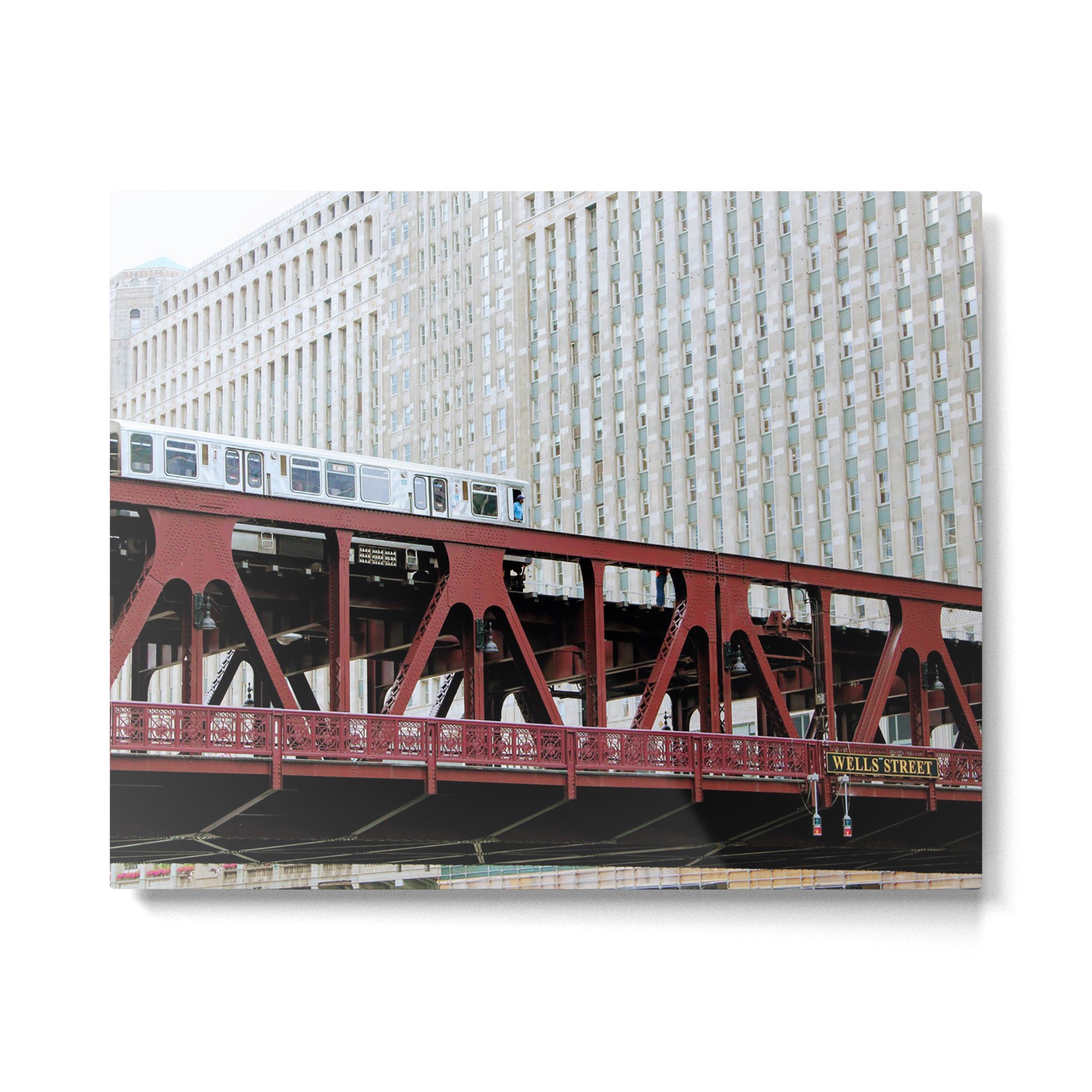 Chicago Train Metal Print Gallery Image 4
