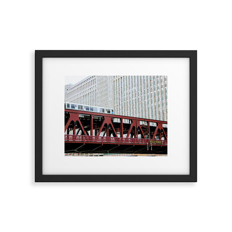 Chicago Train Framed Art Print Gallery Image 5