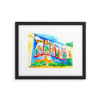 Greetings From Austin Mural watercolor Framed Art Print Gallery Image 4