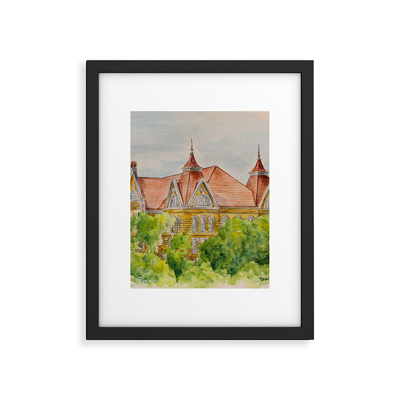 Texas State (SWT) University Old Main Building, San Marcos, TX Framed Art Print Gallery Image 6