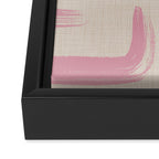 Blush Brushstrokes - Abstract Mid Century Modern Framed Canvas Print Gallery Image 3