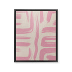 Blush Brushstrokes - Abstract Mid Century Modern Framed Canvas Print Gallery Image 8