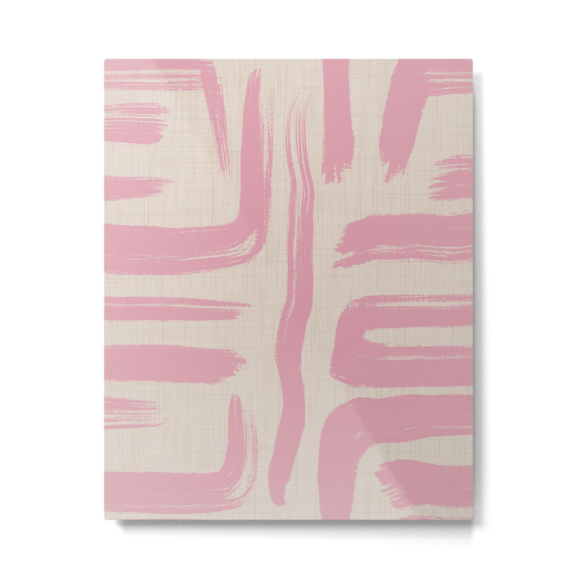 Blush Brushstrokes - Abstract Mid Century Modern Metal Print Gallery Image 6