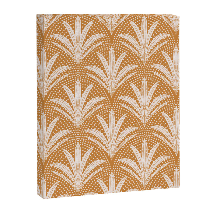 Boho Rustic Palm Radiance Caramel Brown Canvas Print Gallery Image 1