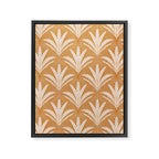 Boho Rustic Palm Radiance Caramel Brown Framed Canvas Print Gallery Image 8