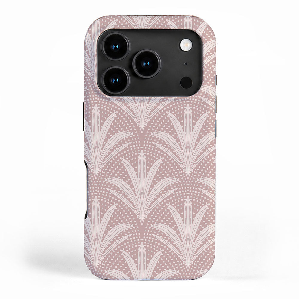 Boho Rustic Palm Radiance Mauve iPhone Case Gallery Image 1