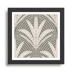 Boho Rustic Palm Radiance Muted Grey Framed Art Print Gallery Image 1