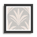 Boho Rustic Palm Radiance Soft Grey Framed Art Print Gallery Image 1