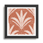 Boho Rustic Palm Radiance Terracotta Framed Art Print Gallery Image 1
