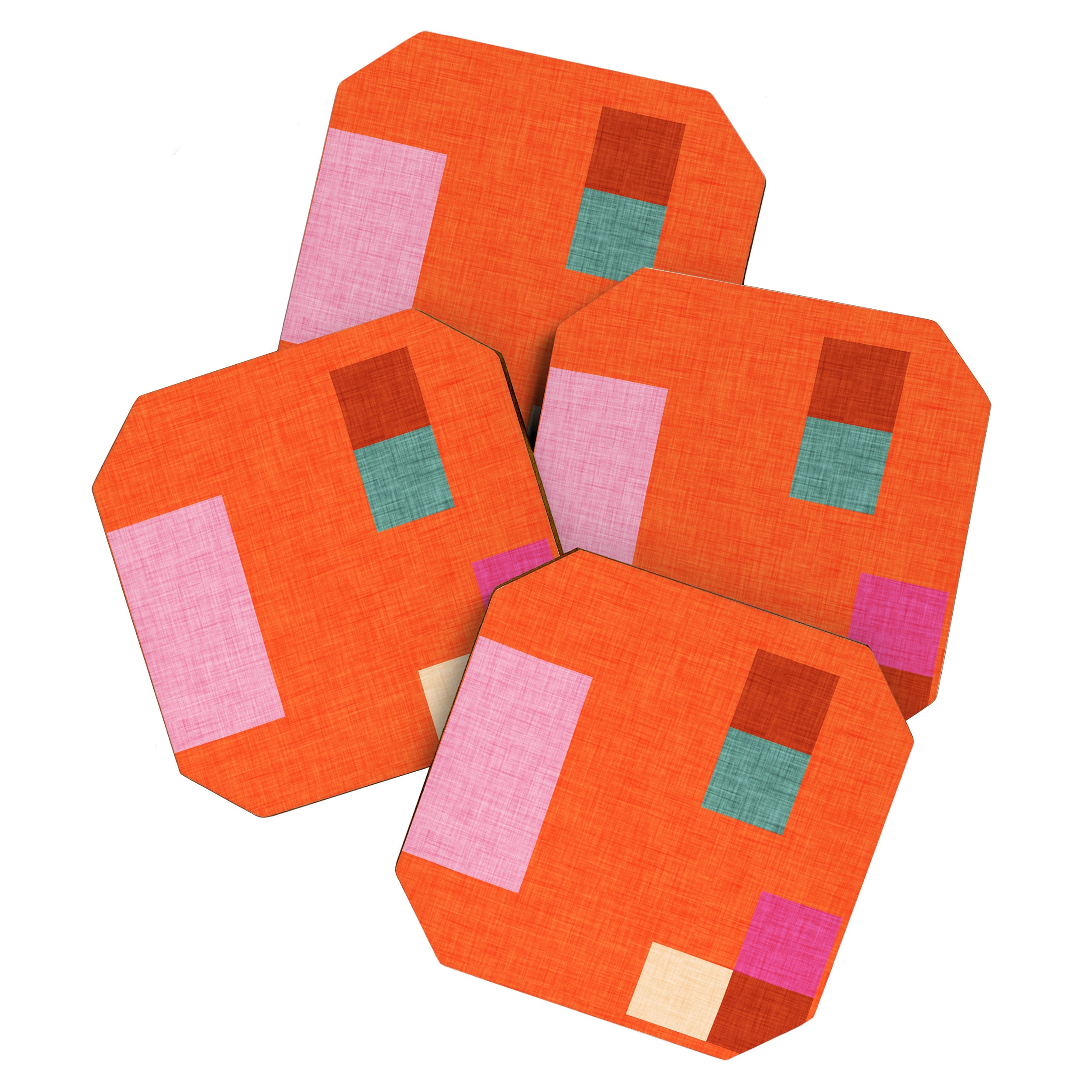 Bold Minimalism Orange Coaster Gallery Image 1