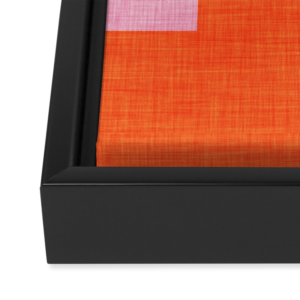 Bold Minimalism Orange Framed Canvas Print Gallery Image 3