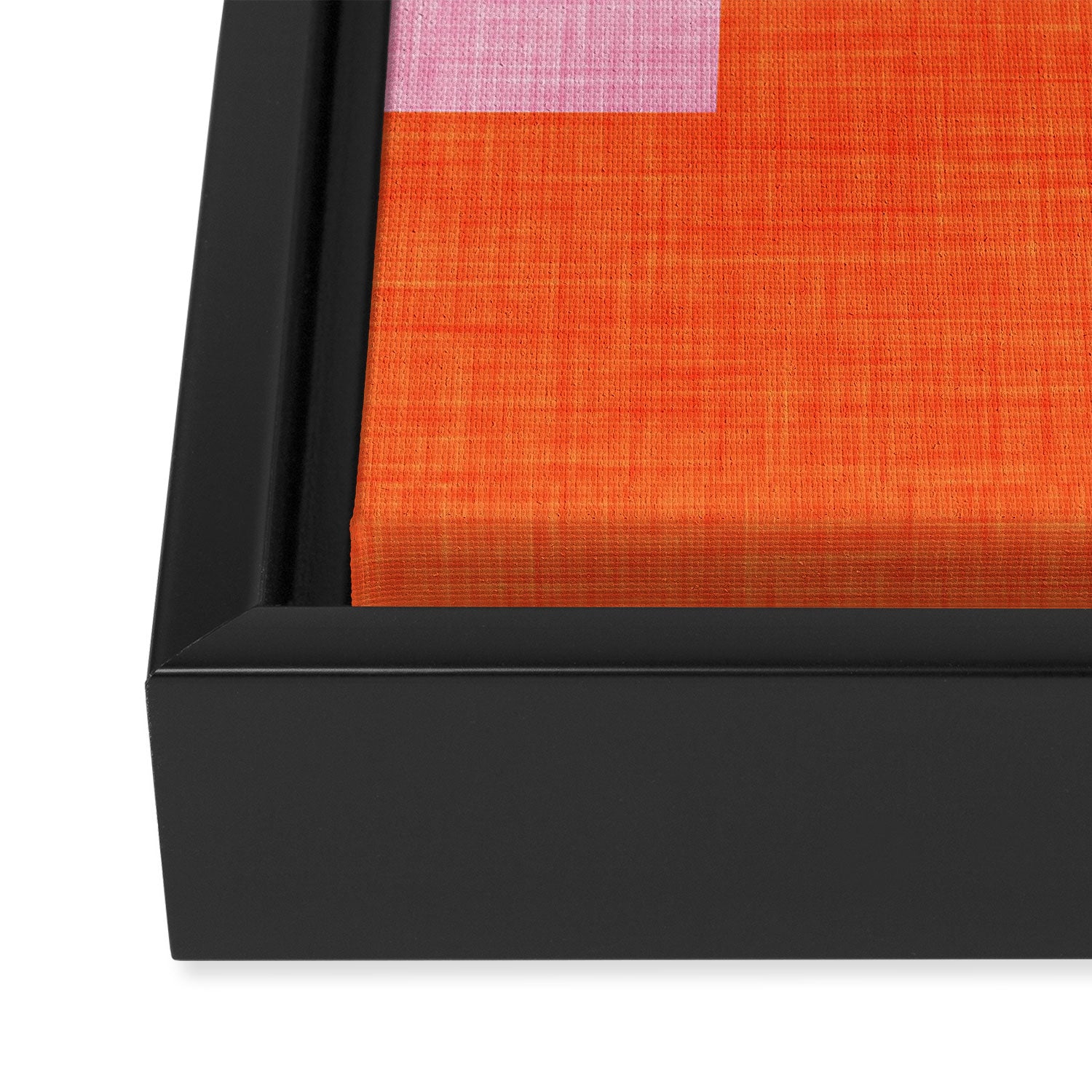Bold Minimalism Orange Framed Canvas Print Gallery Image 3