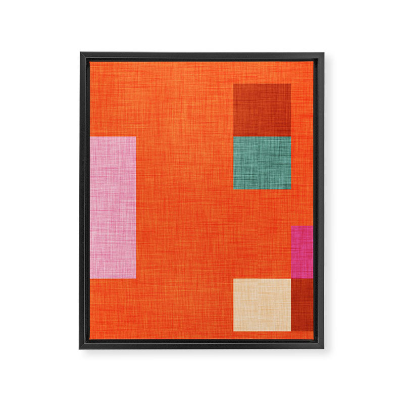 Bold Minimalism Orange Framed Canvas Print Gallery Image 8