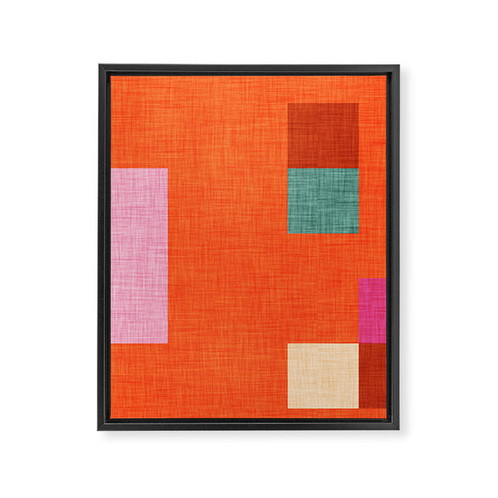 Bold Minimalism Orange Framed Canvas Print Gallery Image 1