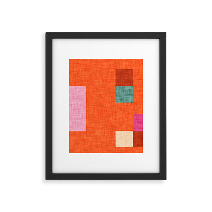 Bold Minimalism Orange Framed Art Print Gallery Image 1