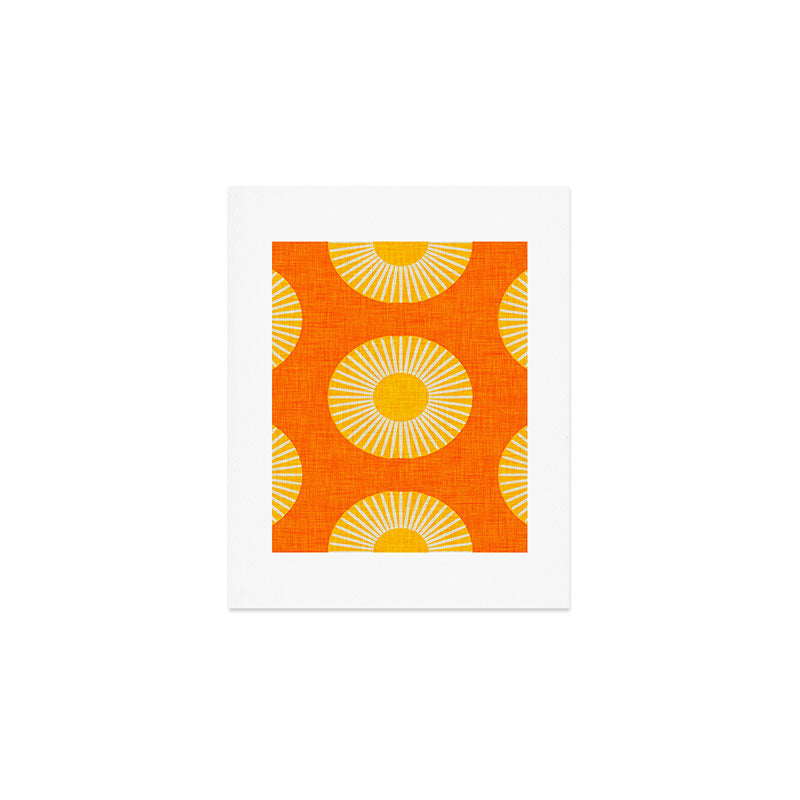 Earth Mod Abstract Sun Orange Art Print Gallery Image 1
