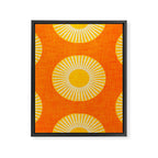 Earth Mod Abstract Sun Orange Framed Canvas Print Gallery Image 8