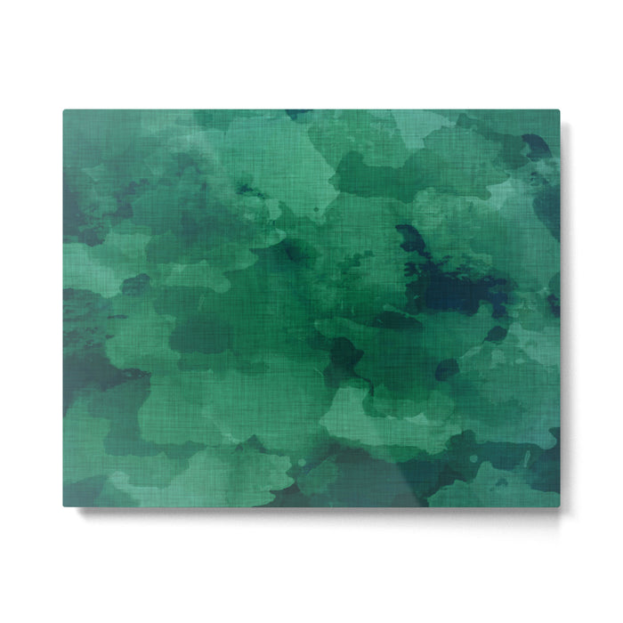emerald watercolor Metal Print Gallery Image 1