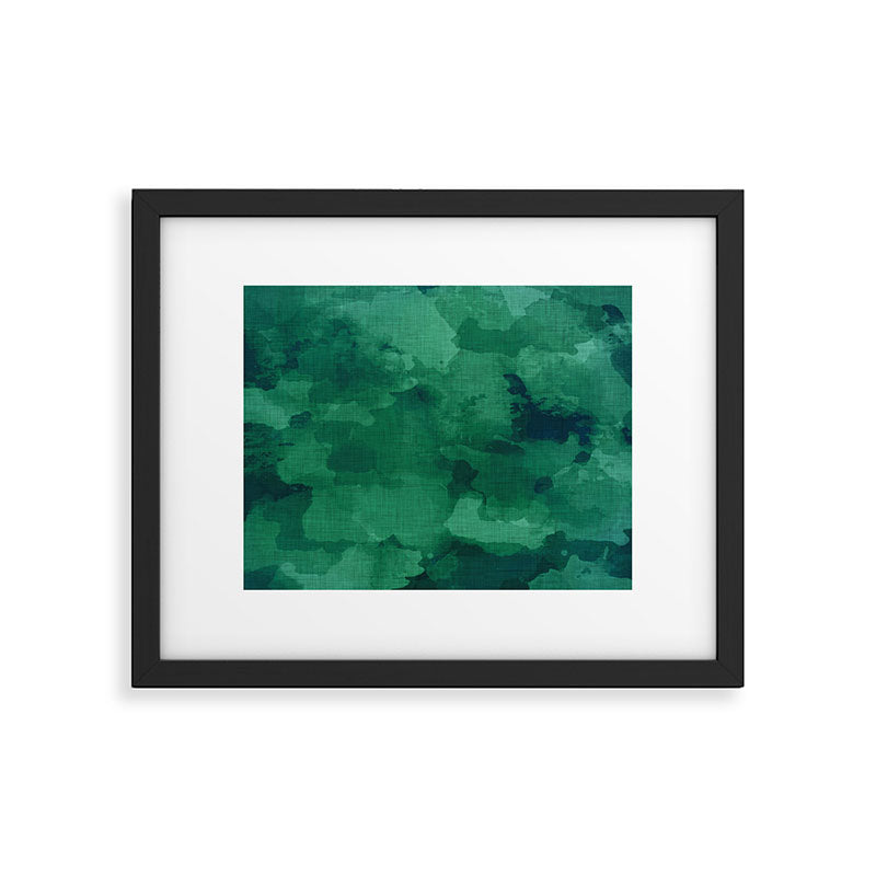 emerald watercolor Framed Art Print Gallery Image 6