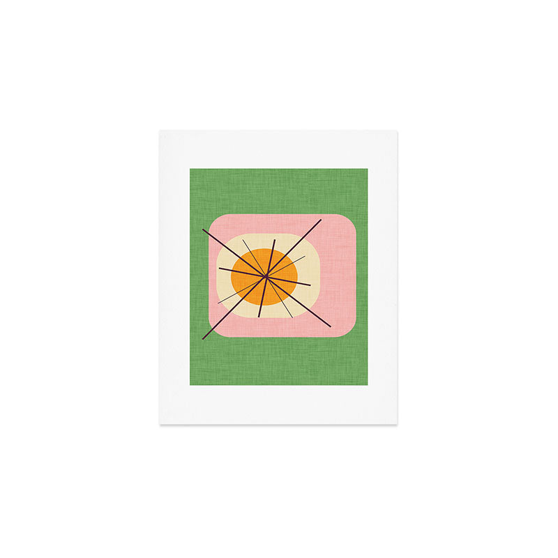 Flower Eggs Green-Pink Art Print Gallery Image 1