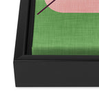Flower Eggs Green-Pink Framed Canvas Print Gallery Image 3