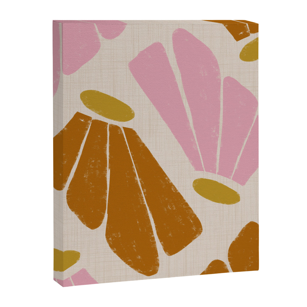 Matisse Inspired Floral Pink Orange Beige  Canvas Print Gallery Image 8