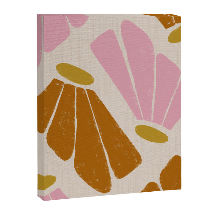 Matisse Inspired Floral Pink Orange Beige  Canvas Print Gallery Image 1