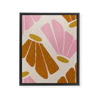 Matisse Inspired Floral Pink Orange Beige  Framed Canvas Print Gallery Image 8