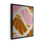 Matisse Inspired Floral Pink Orange Beige  Framed Canvas Print Gallery Image 2