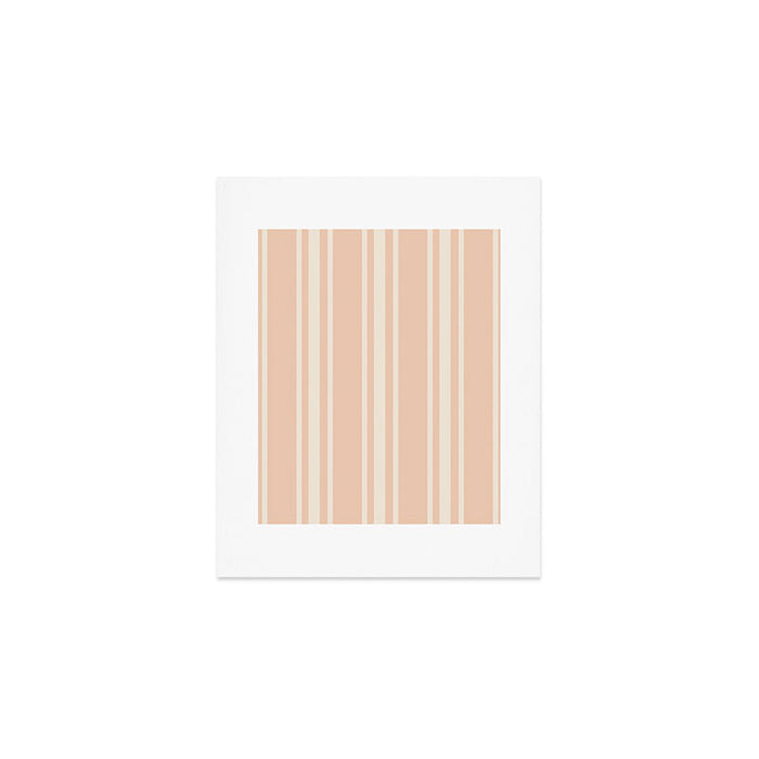Mediterranean Ticking Stripe Dusty Peach Sand Art Print Gallery Image 1