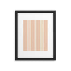 Mediterranean Ticking Stripe Dusty Peach Sand Framed Art Print Gallery Image 6