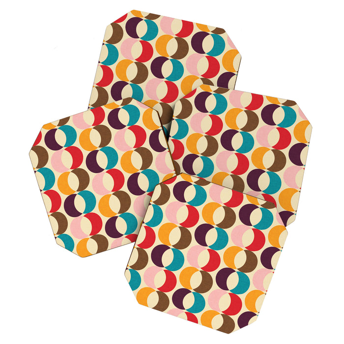 Mid Century Modern Circles Coaster Gallery Image 1