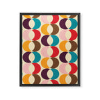 Mid Century Modern Circles Framed Canvas Print Gallery Image 8