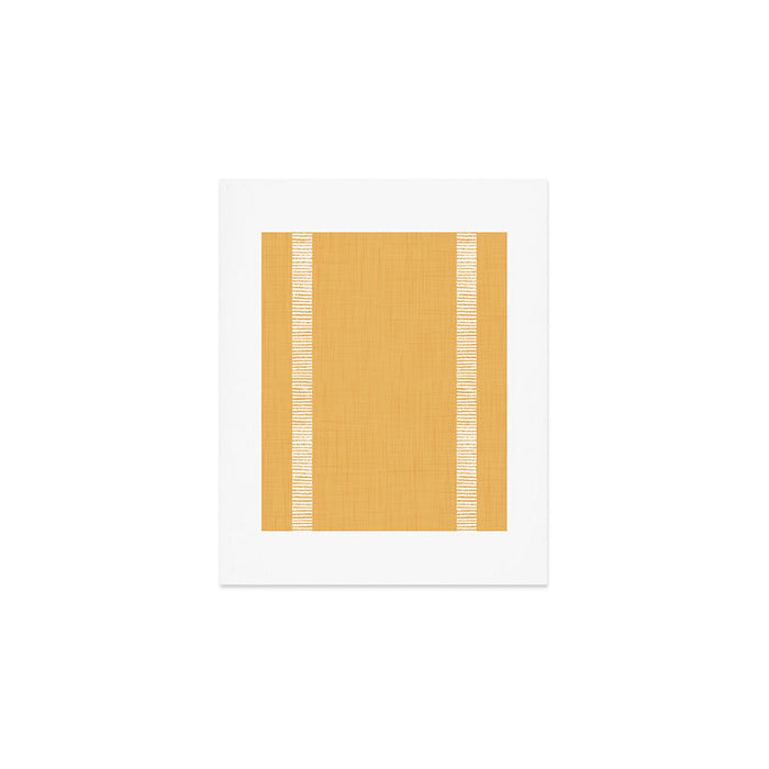 Modern Boho Serenity Stripes Butter Yellow Art Print Gallery Image 1