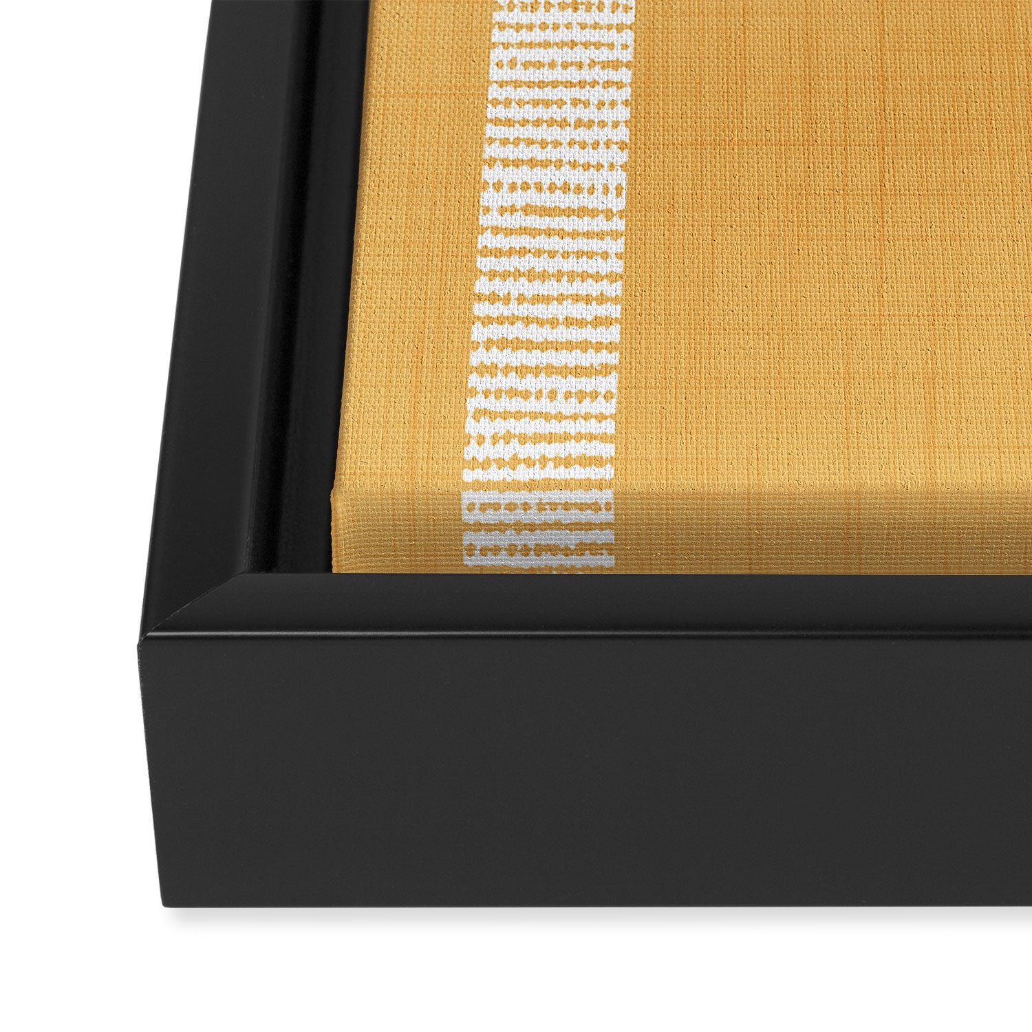 Modern Boho Serenity Stripes Butter Yellow Framed Canvas Print Gallery Image 3