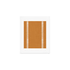 Modern Boho Serenity Stripes Caramel Brown Art Print Gallery Image 1