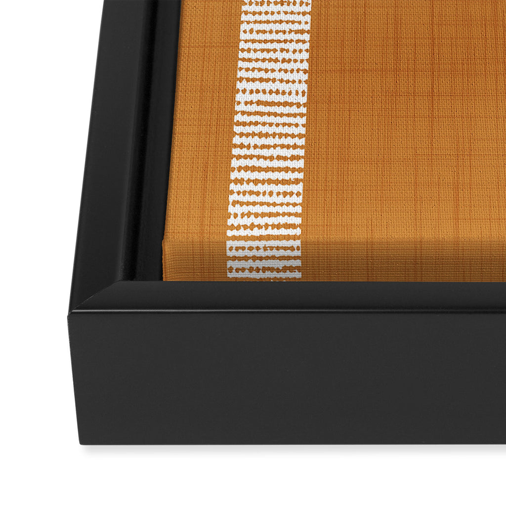 Modern Boho Serenity Stripes Caramel Brown Framed Canvas Print Gallery Image 3