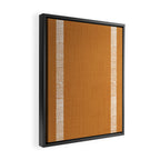 Modern Boho Serenity Stripes Caramel Brown Framed Canvas Print Gallery Image 2